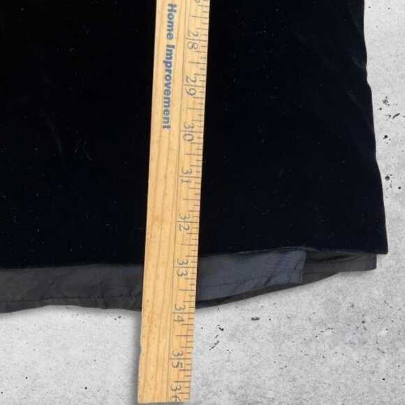 Bloomingdale's Mini Dress Velvet Silk Blend V-Neck‎ Back Zip Sleeveless Black 6P - Picture 6 of 7